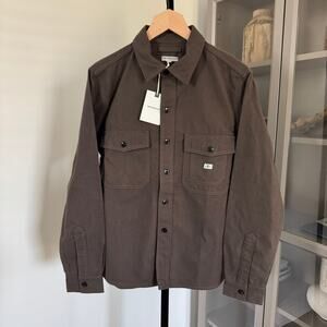 Knickerbocker Brown Soft Brushed Twill Overshirt S NEW Cotton Work Shacket
